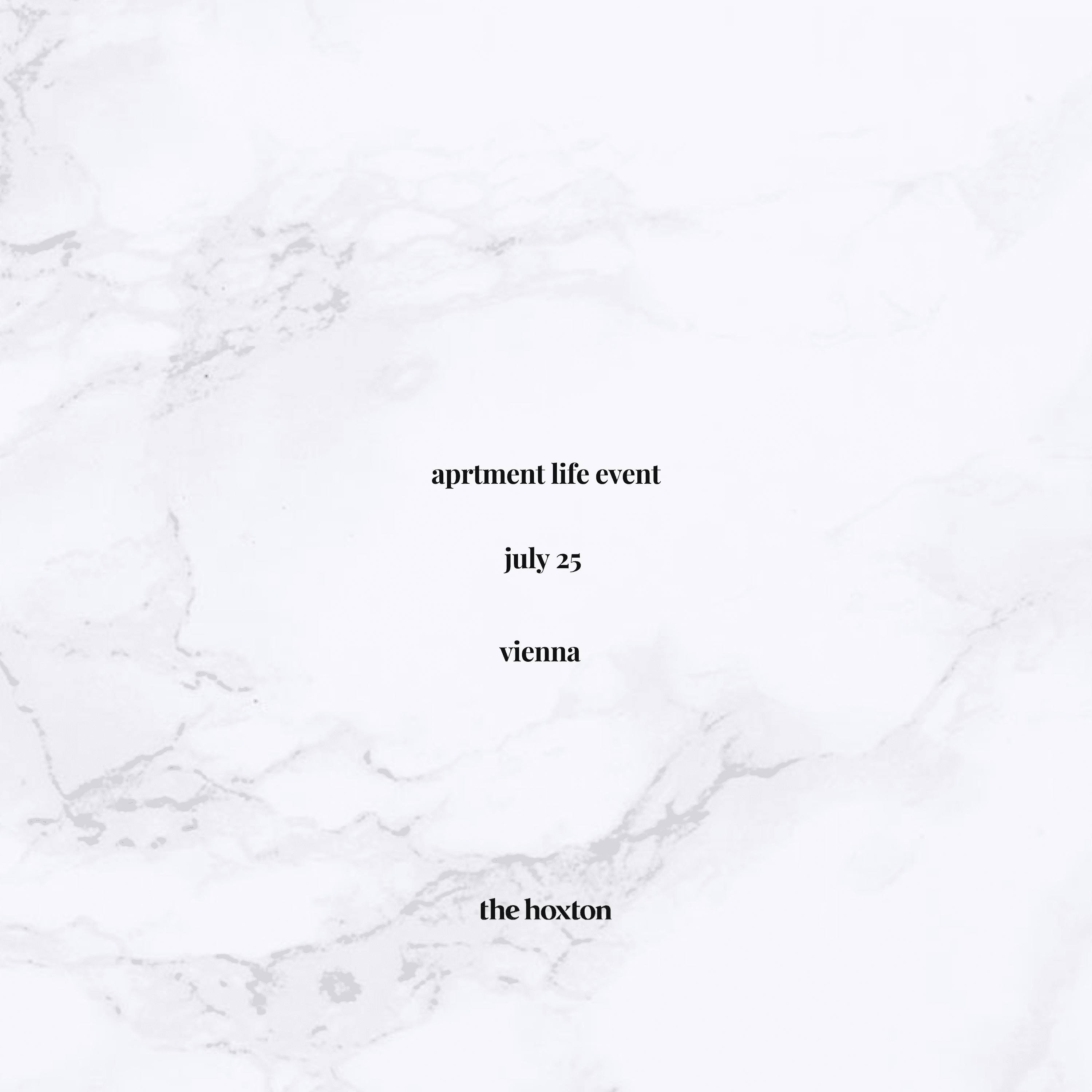 aprtment life event - July 25th flyer