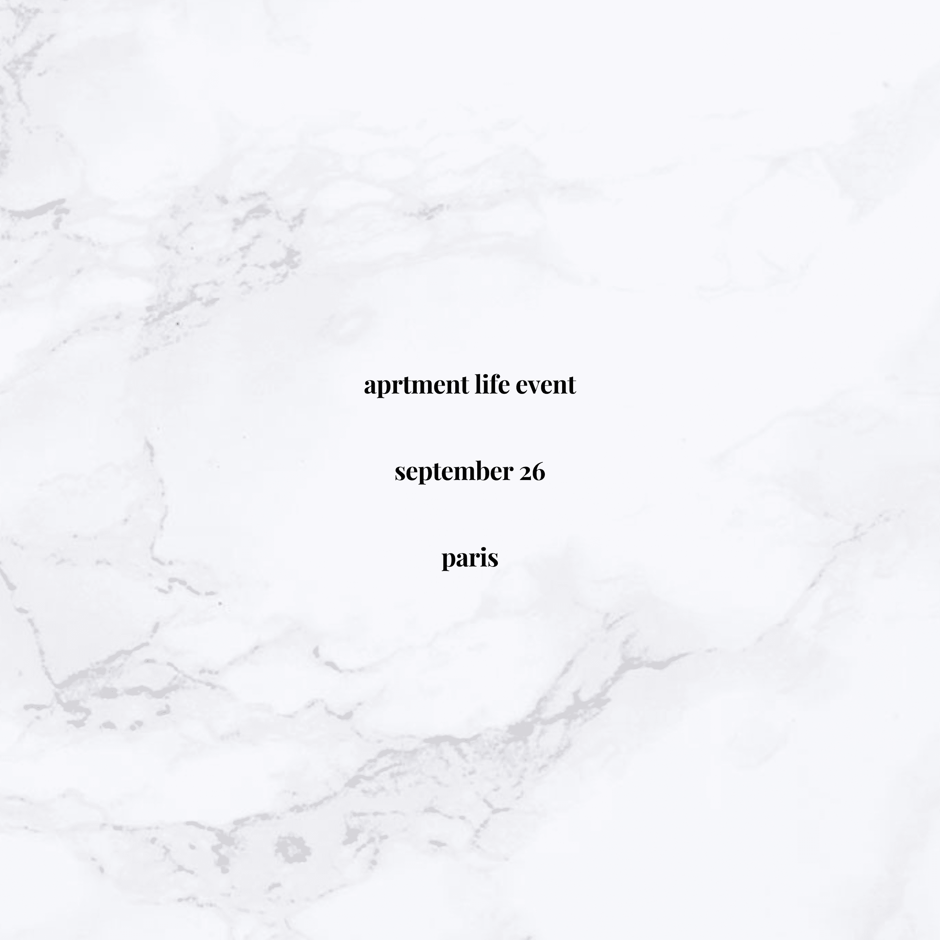 aprtment life event - paris - september 26th flyer
